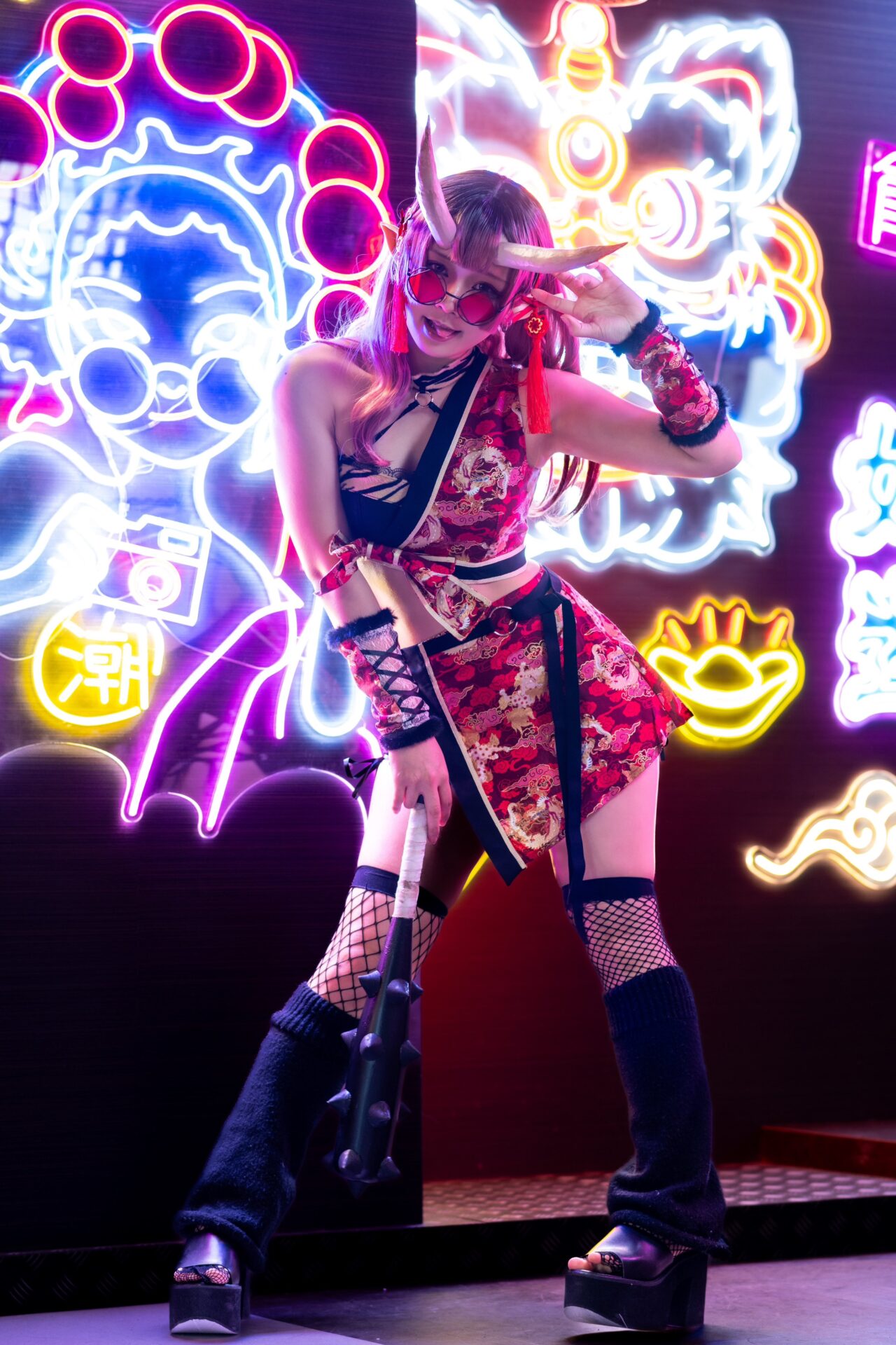 オリジナル鬼のコスプレをするKaor!♡さん