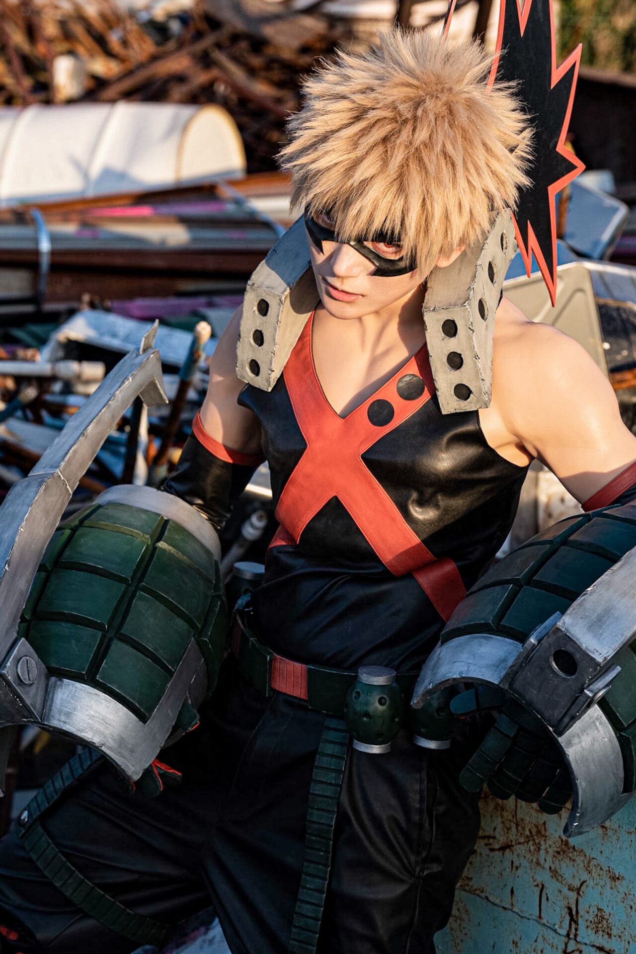 爆豪勝己のコスプレをするるこさん
