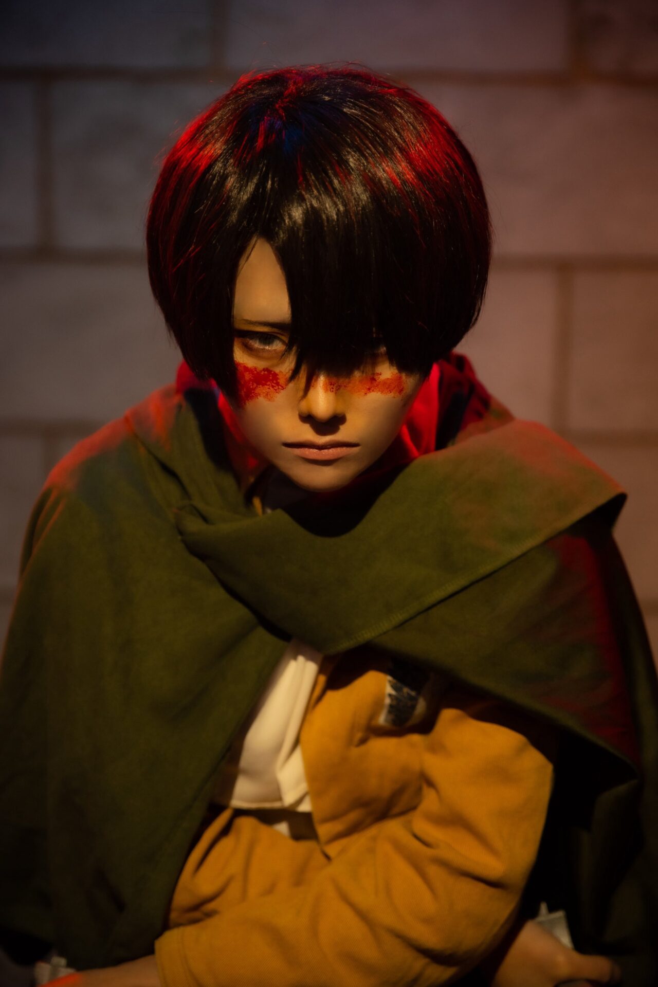 リヴァイのコスプレをする風羽さん