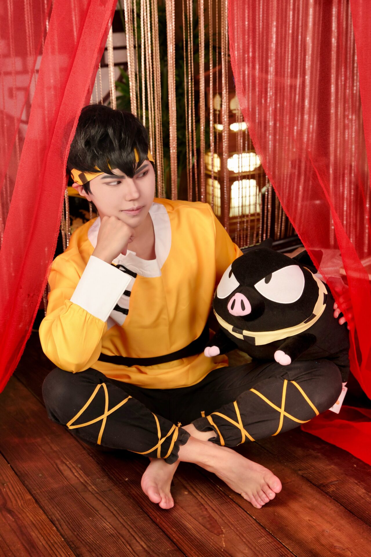 響良牙のコスプレをするばけさん