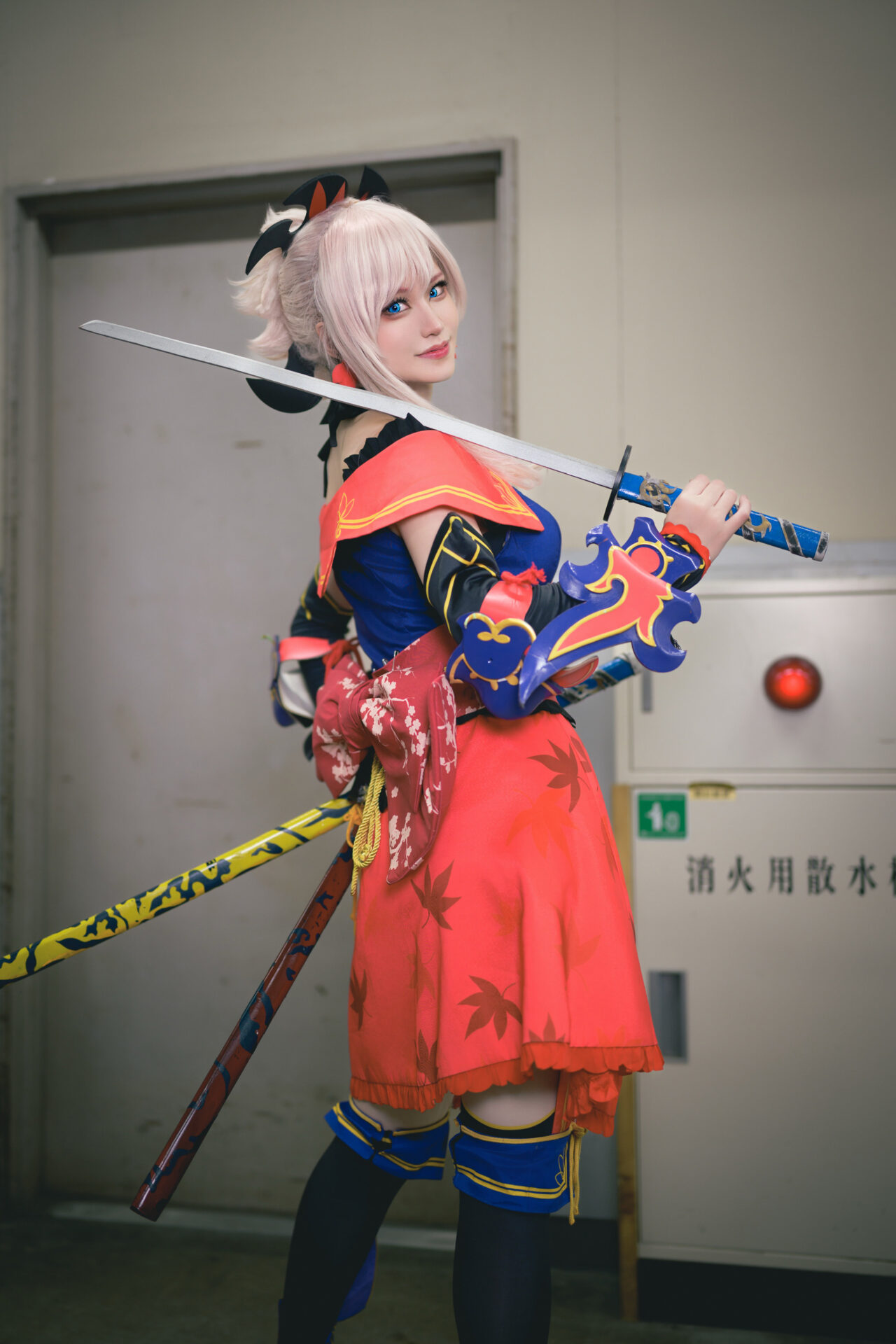 宮本武蔵のコスプレをするましょこさん