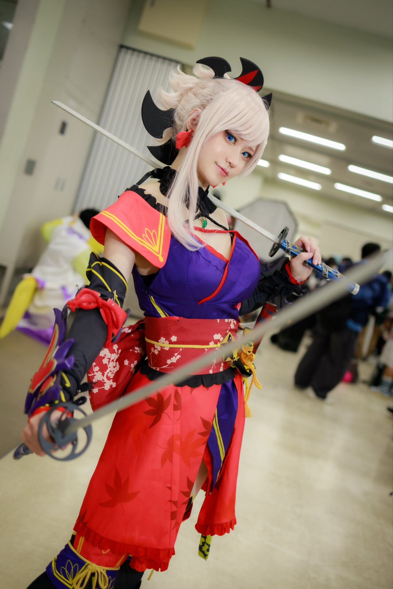宮本武蔵のコスプレをするましょこさん