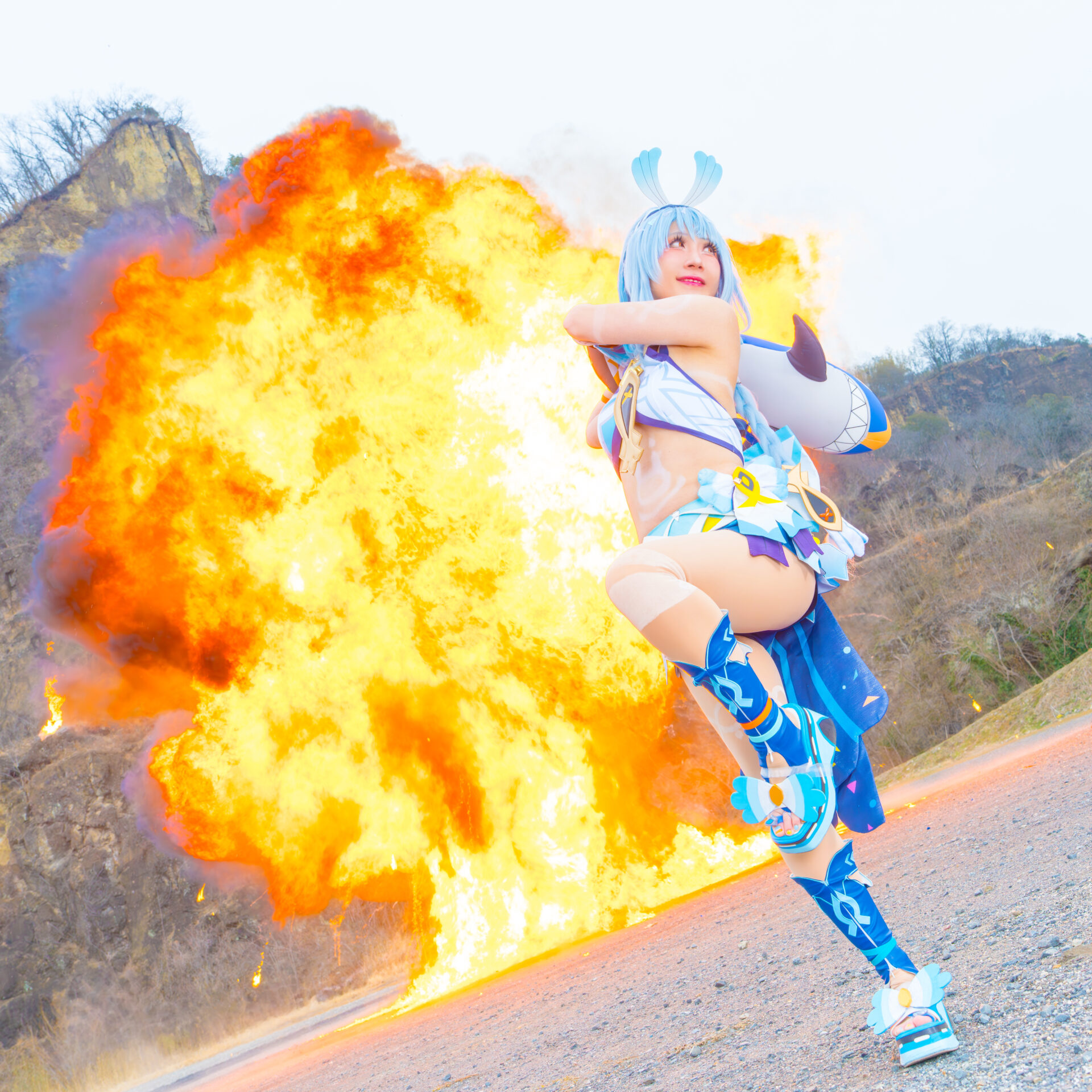 コスプレタイムズ | コスプレイヤー【しゃな】|元気で可愛い水元素のナタの案内人「ムアラニ」コスプレ - IMG_9026 ムアラニのコスプレをするしゃなさん