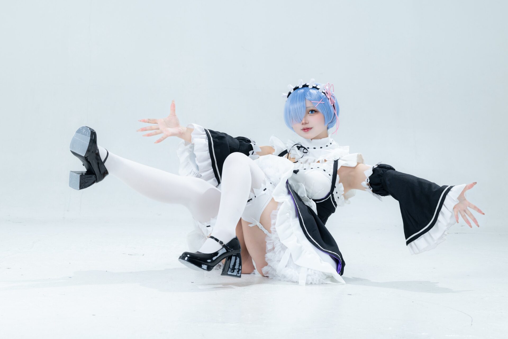 レムのコスプレをする天羽ひまりさん