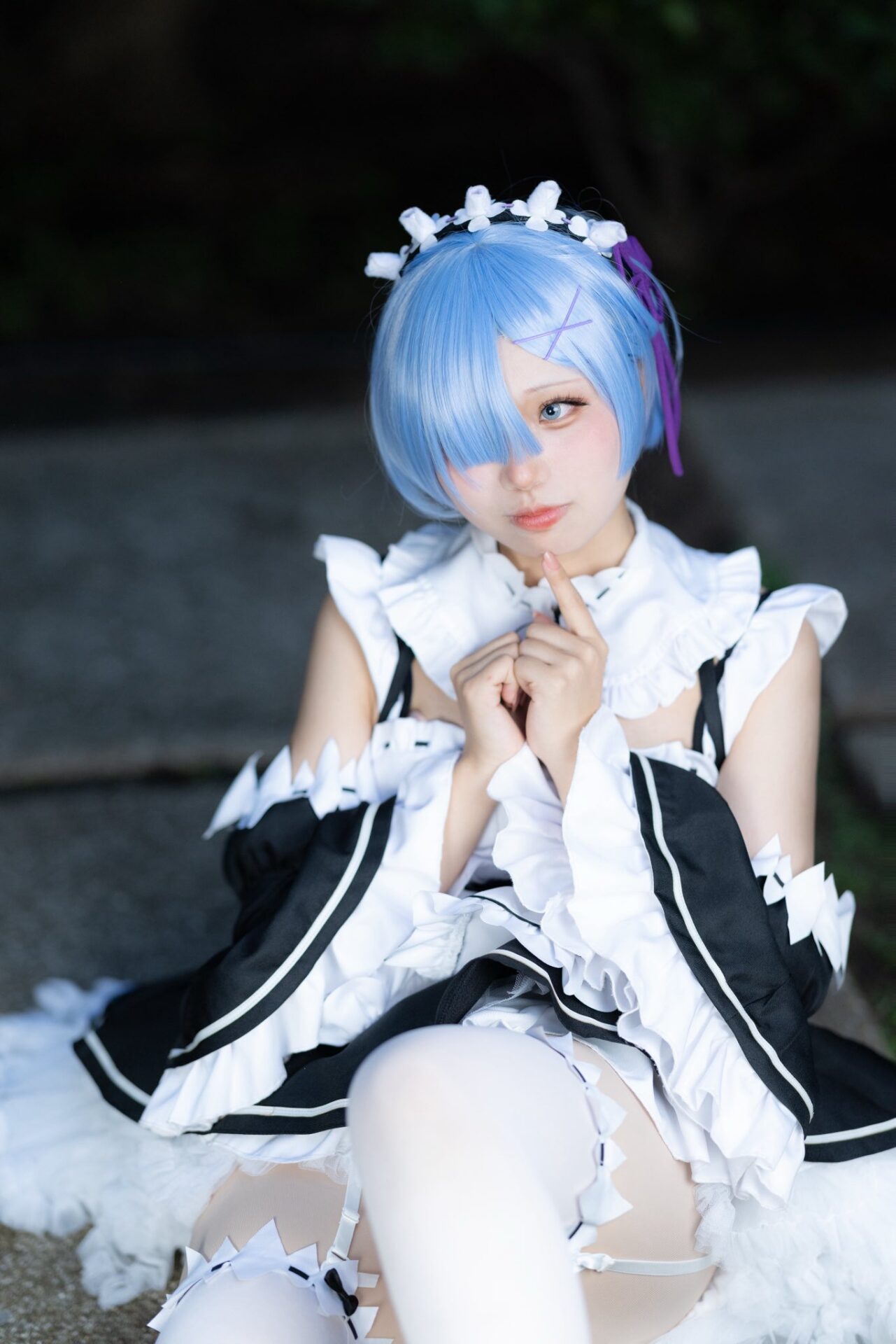 レムのコスプレをする天羽ひまりさん