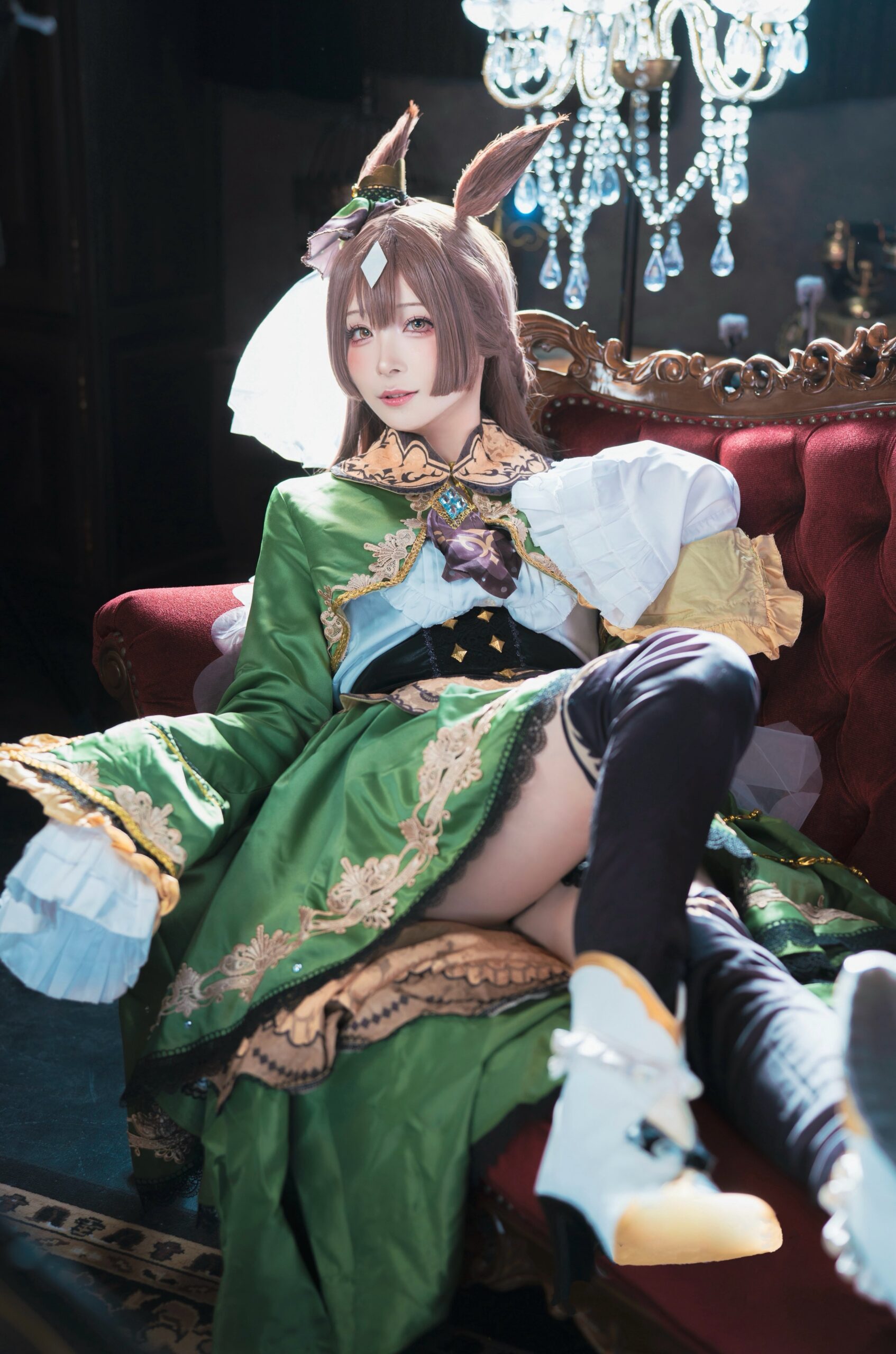 サトノダイヤモンドのコスプレをするりょうらさん