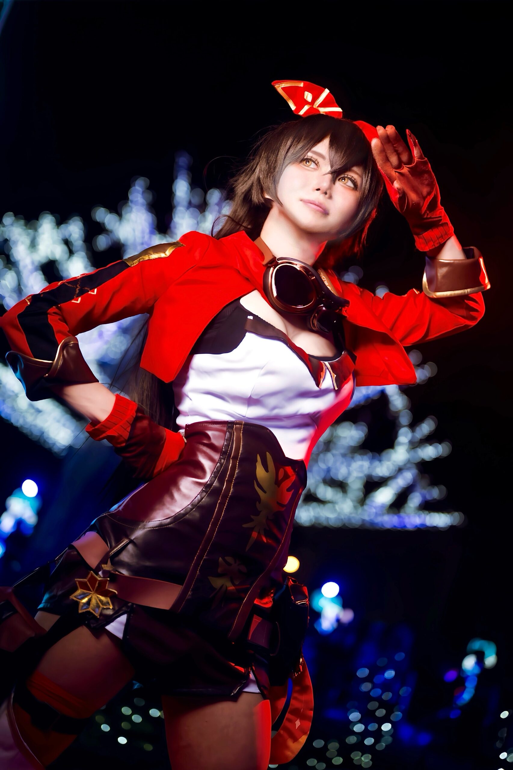 アンバーのコスプレをする如月こめさん