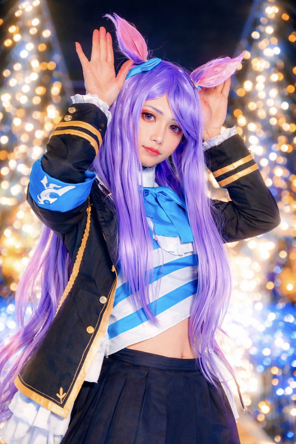 メジロマックイーンのコスプレをする如月こめさん