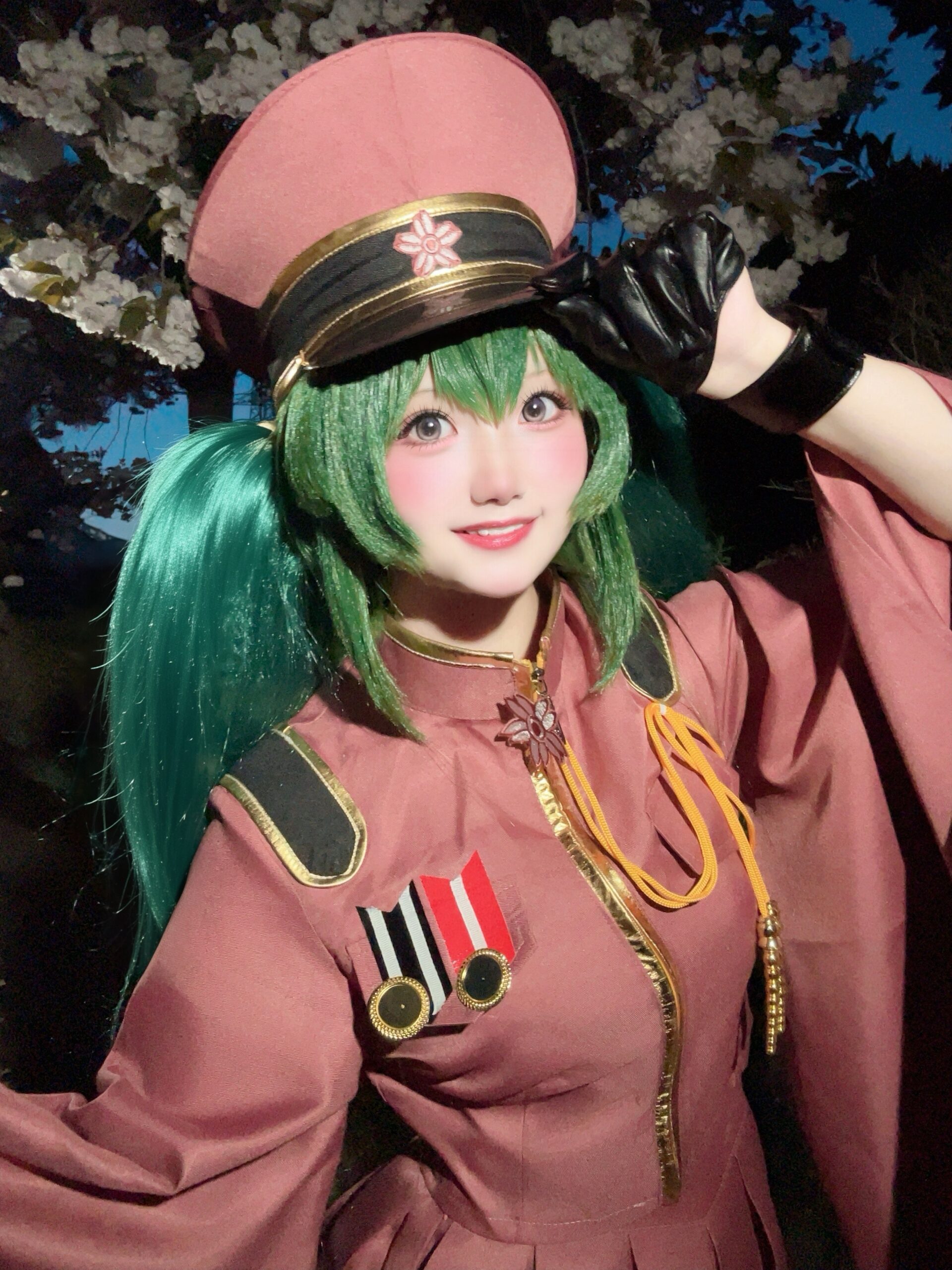 初音ミクのコスプレをするぽちゃこさん