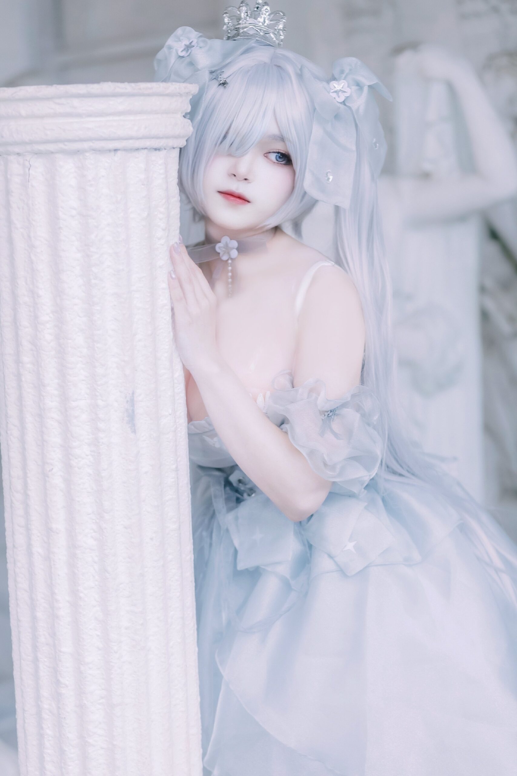 シンデレラのコスプレをする雪さん