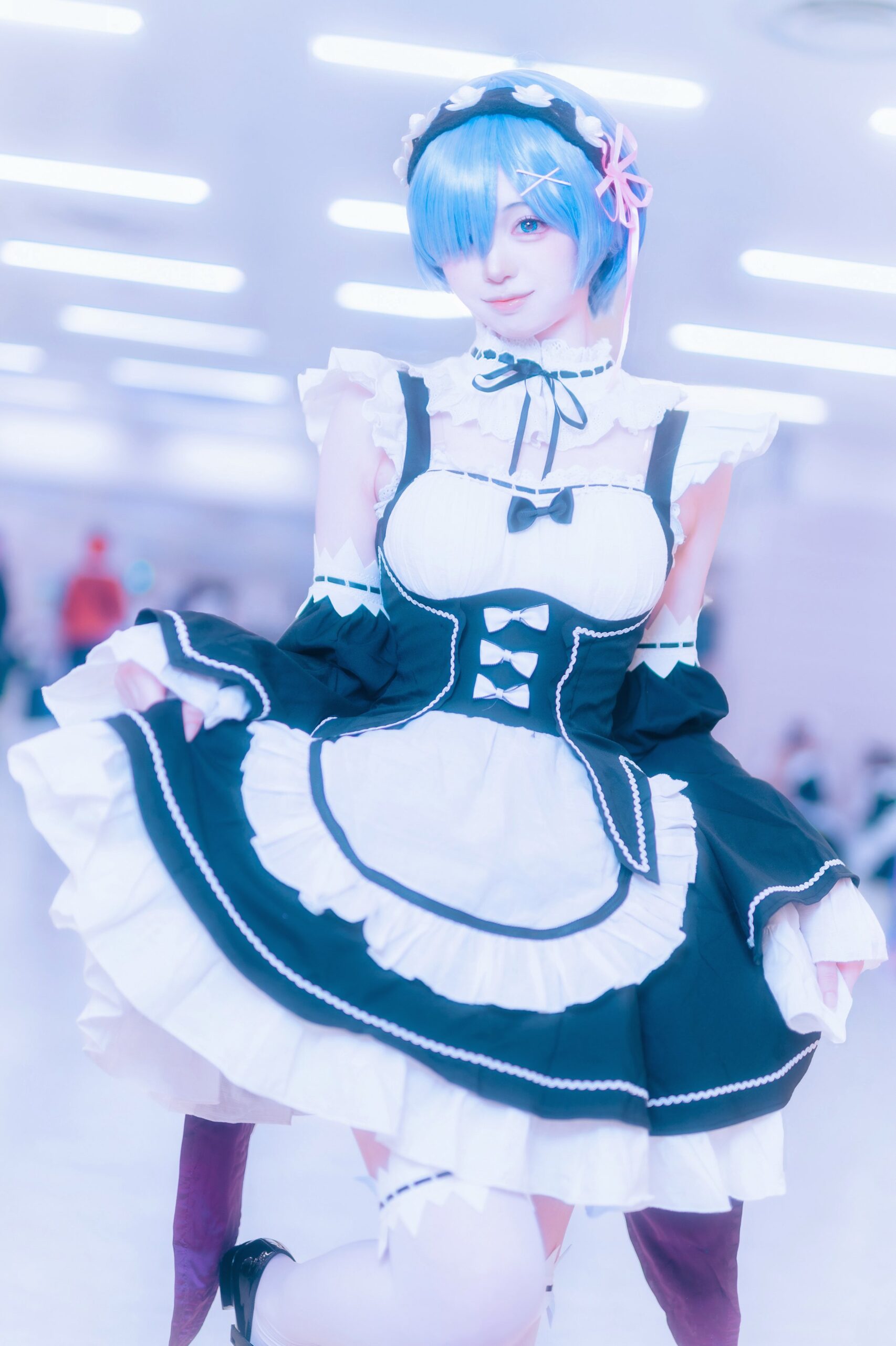 コスプレタイムズ | コスプレイヤー『雪華はる』|友達想いで行動力溢れるクール系美少女「霧矢あおい」コスプレ - IMG_9314 レムのコスプレをする雪華はるさん