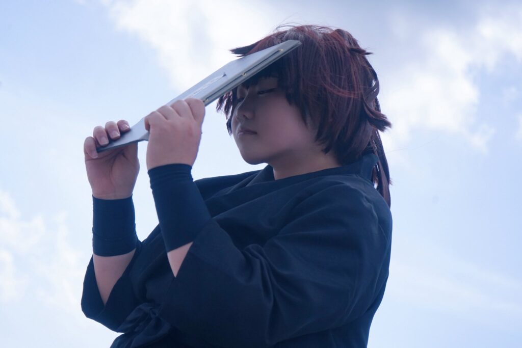 緑茶うさぎ　レイヤー　コスプレ　忍たま　土井先生　土井半助　コスプレ　男装