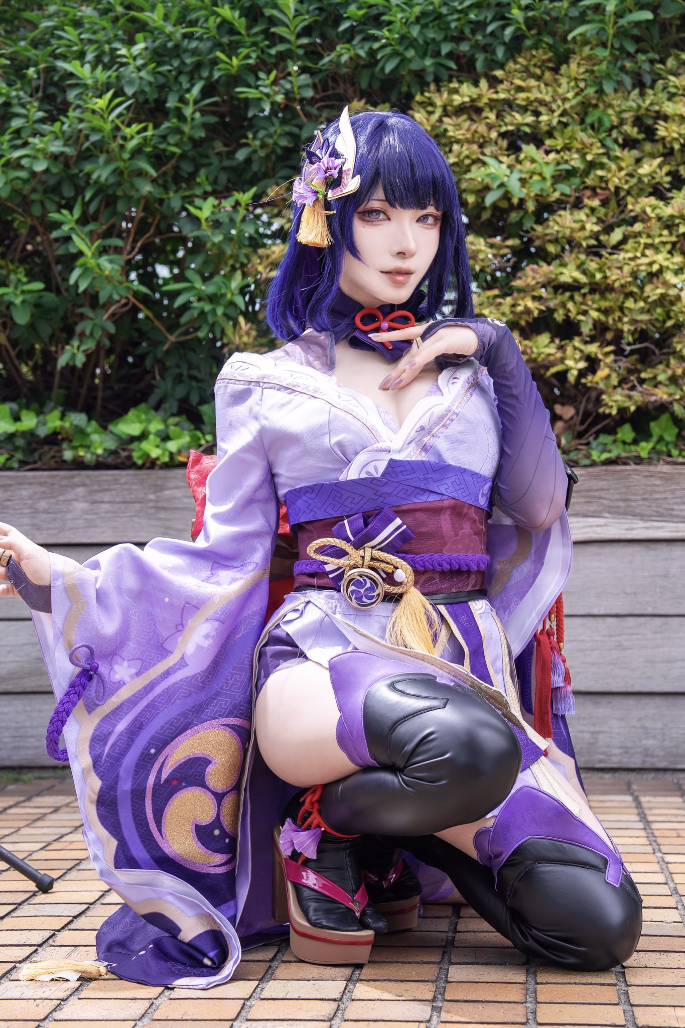 コスプレイヤー【幸まる】|稲妻を統治する静かで美しい雷神「雷電将軍」コスプレ